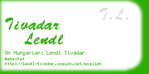 tivadar lendl business card